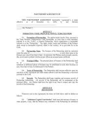 Printable Partnership Agreement Template Contract Template Partnership Agreement