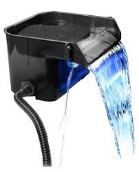 45 5cm Ravana Falls Acrylic Cascade Blade With Interchangeable Flow Plate And Blue Led Light Ki In 2020 Pool Landscape Design Decorative Water Fountain Blue Led Lights