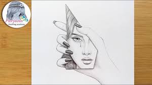 The drawing academy is an online drawing course and art community, where you can learn how to draw in the comfort of your home, and benefit from the support of academy tutors and fellow students. How To Draw A Sad Girl S Face Reflected On A Broken Mirror Step By Step A Broken Mirror In Hand Myhobbyclass Com Learn Drawing Painting And Have Fun With