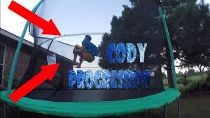As long as the balance is maintained you will be able to land on your feet. Cody Progression Trampoline Tricks Youtube