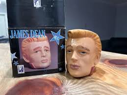 VINTAGE JAMES DEAN Ceramic Bust Clay Art San Francisco 1986 1987