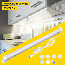 Under cabinet lighting in the kitchen can serve as both a decorative accent and a utility for a counter work surface. 20 Led 5w Usb Powered Strip Bar Light Tube Lamp Kitchen Cupboard Under Cabinet Walmart Com Walmart Com