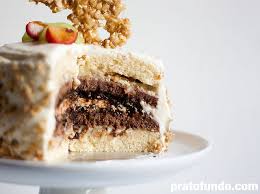 Marta Rocha Cake Vanilla And Chocolate Layers Filled With Sweet Yolk Cream Is A Brazilian Cake Made In Honor Of A Runner Up In The M Desserts Yummy Food Food
