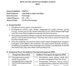 Keterampilan peserta didik smk perlu. Silabus Dan Rpp Seni Budaya Kelas 7 Smp Mts Kurikulum 2013