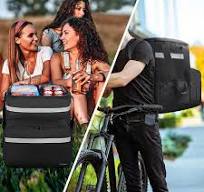 Food Delivery Backpack, Expandable Insulated Hot Pizza Bags for Delivery  Bike, Large Leakproof Waterproof Delivery Bag with 4 Mesh Pockets  Reflective ...