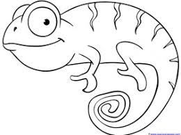 A chameleon is an animal that changes its color to camouflage itself with its surroundings. Cute Chameleon Coloring Page Creative Art