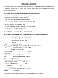 Maybe you would like to learn more about one of these? Modal Verbs Exercises Verb