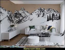 Snowy Slopes Bedrooms Ski Cabin Decorating Ski Lodge Decor Winter Cabin Deco Ski Lodge Decor Lodge Decor Lodge Bedroom Decor