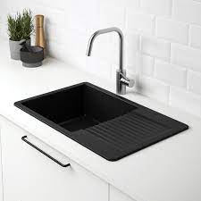 Browse through the finest kitchen sinks australia has to offer to find the perfect one for your cooking area. Kilsviken Inset Sink 1 Bowl With Drainboard Black Quartz Composite Ikea