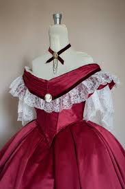 Discover victorian fashion here at recollection! Victorian Prom Dress Victorian Ball Gown Burgundy Satin Etsy