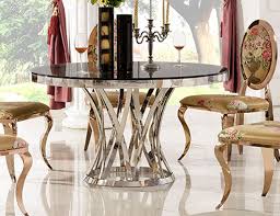 A wide variety of round glass dining table and chair options are available to you, such as general use, material, and appearance. Luxury Design Round Glass Stainless Steel With Four Chairs Dining Table Th371 Buy Round Glass Dining Table Set Stainless Steel With Four Chairs Dining Table Stainless Steel Table With Glass Top Product On Alibaba Com