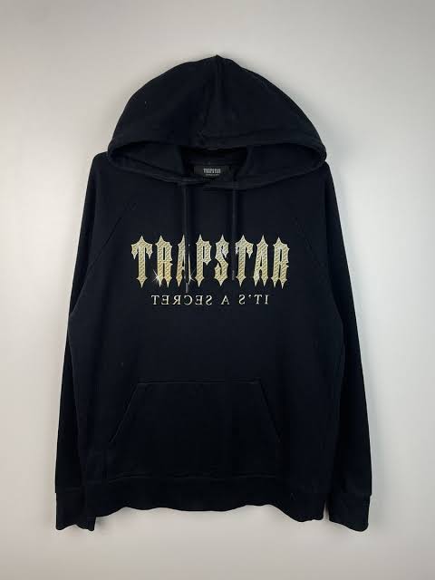 The Iconic Trapstar It's A Secret Hoodie in Black & Gold, AI generated