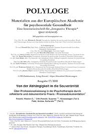 Für die einstufung in einen pflegegrad ist es notwendig, dass der medizinische dienst der krankenkasse (mdk) den patienten begutachtet und ein pflegegutachten erstellt. Pdf Von Der Abhangigkeit In Die Souveranitat Uber Professionalisierung In Der Psychotherapie Durch Reflektierte Und Dokumentierte Praxis Prozessdokumentation