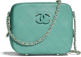 Camera Case Calfskin Gold Tone Metal Green Chanel Chanel Spring Bucket Bag Style Bags