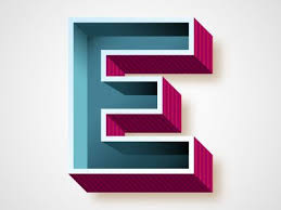 e letter e art lettering design typography design