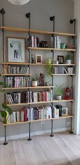 Bibliotheque Sur Mesure Avec Tuyaux De Plomberie Bibliotheque Murale Design Etagere Bibliotheque Murale Deco Maison Interieur