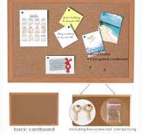 Foska School Office Wood Framed Corrugated Notice Cork Bulletin Board  Eco-frindly Cork Notice Board