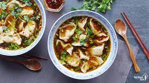 Poach the dumplings in the broth for a few minutes or until they rise to the top. Beef Dumpling Soup é…¸æ±¤æ°´é¥º Red House Spice
