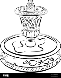 Victorian Water Fountain Line Drawing Stock Vector Image Art Alamy