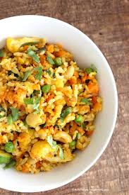 Vegetable Carrot Fried Rice Carrot Veggie Turmeric Pilaf 1 Pot 30 Minute Vegan Richa Recipe Asian Cuisine Recipes Carrot Fries Vegetarian Recipes