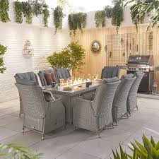 This chart shows fire pit table prices, features, ratings, dimensions and advantages of each. Nova Carolina 8 Seat Rectangular Firepit Set 200 X 100cm Table Crownhill