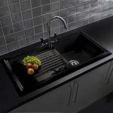 Made of premium quality black granite stone composite,finished with a silky textured surface, is designed to not only look fabulous but also extremely durable. Reginox 1 0 Bowl Black Ceramic Kitchen Sink Waste Reginox Brooklyn Tap
