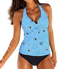 Mitiy Women S Halter Tankini Swimsuit Backless Two Piece Bathing Suit Swimwear Tankini Swimsuits For Women Tankini Halter Swimsuit Tankini