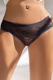 Ruffle Back Crotchless Panty, Lace Open Crotch Panty – 3wishes.com