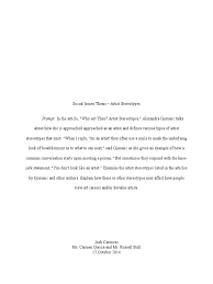 A thesis statement is not always one sentence; Prompt In The Article Who Art Thou Artist Stereotypes Alexandra Gjurasic Talks Stereotypes Exposure Photography