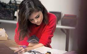 download wallpapers selena gomez american singer red sweater portrait photoshoot besthqwallpapers com selena selena selena gomez cantores