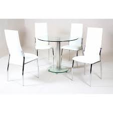 Delivery times are not affected by covid 19 updated 8/12 most of the chairs are fully assembled with some exceptions information is found in the general specification & delivery information. Alonza Clear Glass Round Dining Table With Four Cream Chairs