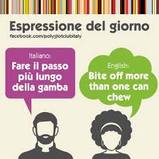 Bite Off More Than You Can Chew Sentence Examples Polyglot Club Italy Learning Italian Italian Language Italian Language Learning