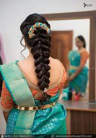 Noble silver color makes it bright and beaming. Non Bridal Hairstyles For The Brides Who Want To Go Off Beat Indian Wedding Hairstyles Wedding Hairstyles For Long Hair Indian Bridal Hairstyles