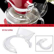 Replacement parts or repair labor costs for stand mixer when operated outside the your stand mixer is adjusted at the factory so the flat beater just clears the bottom of the bowl. 4 5 5qt Bowl Pouring Shield Tilt Head Parts For Kitchen Aid Stand Mixer Replacement Blender Parts Aliexpress
