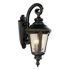 Bel Air Lighting Large 3 Light Rust Outdoor Wall Light Sconce 5044 Rt The Home Depot