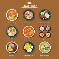 set of thai food eps 10 vector files fully editable customize and resize thai recipes thai food restaurant food icons