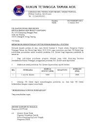 Yb sik bahas ruu perbekalan penguntukan semula peruntukan perbelanjaan. Surat Memohon Peruntukan Pa System