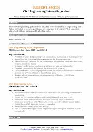 Resume format for civil engineer job. Civil Engineering Intern Resume Samples Qwikresume
