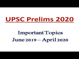 Target Upsc Prelims 2020 Series Current Affairs June 19 April 20 50 Important Topic Upsc Civil Services Previous Year Question Paper Civil Service