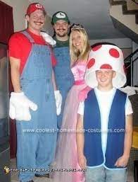 The costume on my son: Coolest Homemade Mario Bros Princess Peach And Toad Group Costume