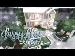 See more ideas about minecraft interior design, minecraft, minecraft designs. Classy Blue Cliffside Home Bloxburg Speedbuild Nixilia Youtube Modern Family House Suburban House House Rooms