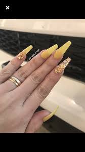 The point is to get a length where you can have flat edges. Love And Pintification Follow Marsbelleza Yellow Nails Long Acrylic Nailtintartist