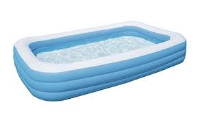 bestway piscine gonflable familiale bleue rectangulaire 305 x 183 x 56 cm family pool bestway inflatable pool