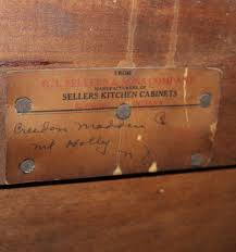 antique oak sellers kitchen cabinet
