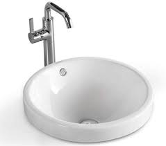 Vessel sinks work well with small bathrooms, especially when you can convert a tiny surface into an impromptu vanity that fits perfectly in a tiny space. Vessel Sinks Bathroom Vessel Sink 18 Inch Round Above Counter Circle Ceramic Countertop Sink For Cabinet Lavatory Vanity Tools Home Improvement