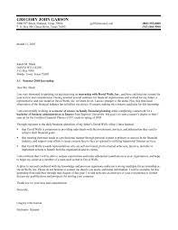 Finance Internship Cover Letter Samples Templates Vault Com