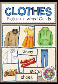 Clothes Picture Word Cards En 2020