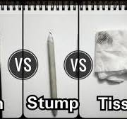 Blending Stump vs Dry Brush vs Tissue paper | What is better for blending  pencil shading?