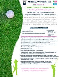 5th Annual Milton J. Womack Charity Golf Tournament to benefit Our Lady of  the Lake Children's Hospital set for May 8, 2023