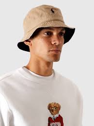 Beige polo bucket hat new arrivals